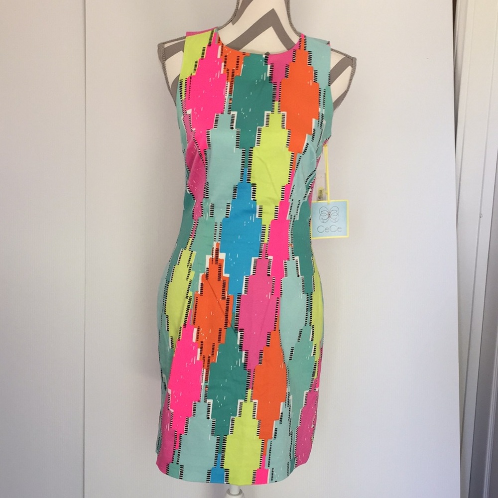 CeCe  colorful geometric Dress